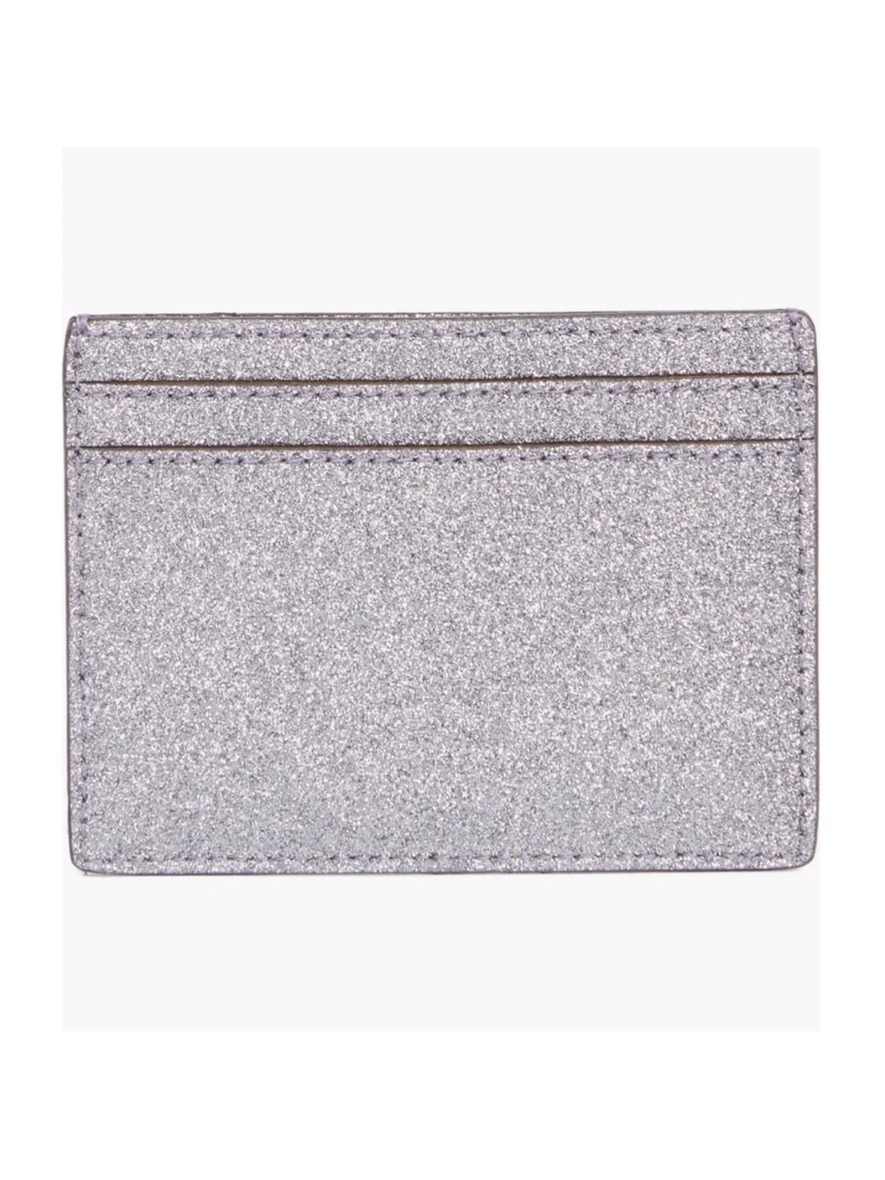 kate spade Silver Glitter Card Holder new